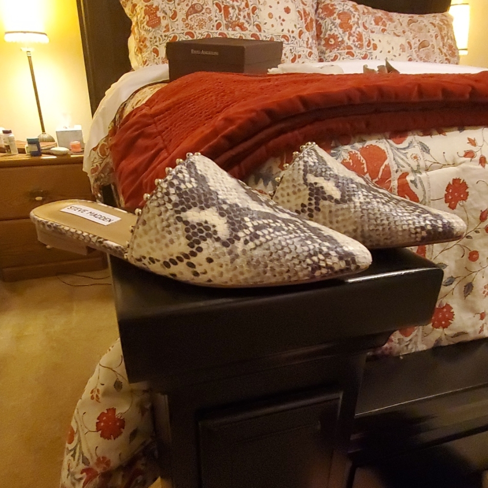 Steve Madden studded crocs flats
